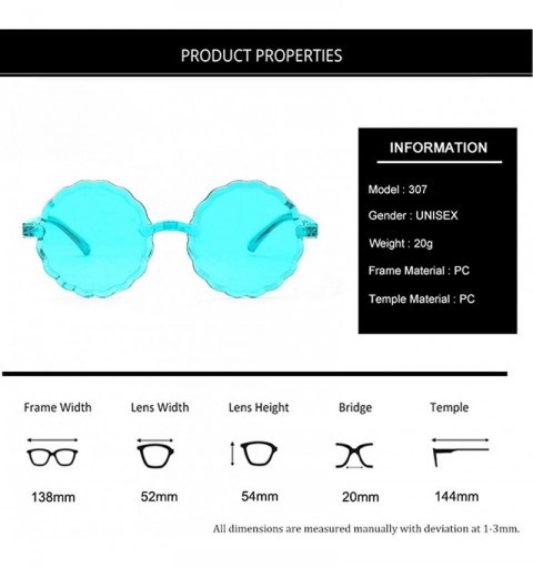 Oversized Frameless Multilateral Shaped Sunglasses One Piece Jelly Candy Colorful Unisex - G - CM190G77NQR $6.59