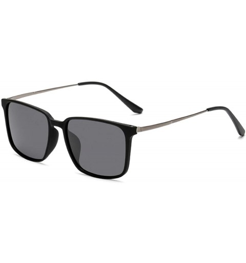 Semi-rimless Unisex Fashion Polarized Lens Vintage TR90 Frame Sunglasses Driving Fashing For Men Women CHQJ014 （grey) - C318Y...