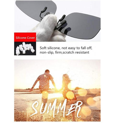 Sport Mens/Womens Clip-On Sunglasses Flip-Up Polarised Sun Lenses fit over Prescription Glasses/Readers/Outdoor Sports - CV18...