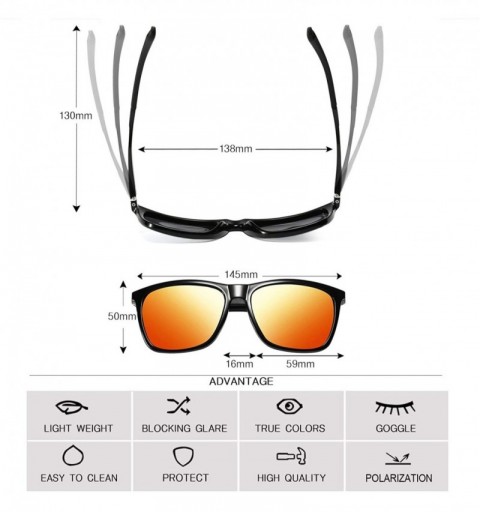 Wayfarer Polarized Sunglasses for Men Aluminum Mens Sunglasses Driving Rectangular Sun Glasses For Men/Women - CV18QNA5XNT $1...