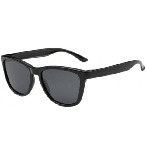 Goggle Men UV400 Vintage Polarized Sunglasses Women Glasses Driving Coating Lenses Eyeglasses - Black - CZ18HDAOYLZ $20.68