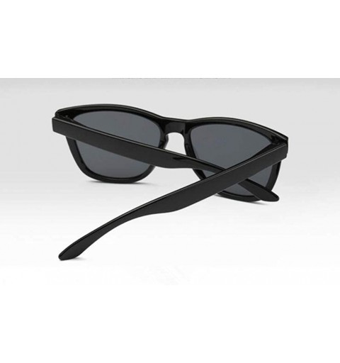 Goggle Men UV400 Vintage Polarized Sunglasses Women Glasses Driving Coating Lenses Eyeglasses - Black - CZ18HDAOYLZ $9.36