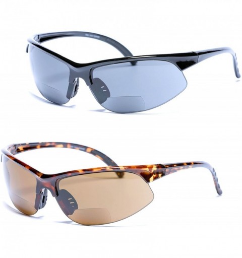 Wrap Pair Polarized Bifocal Sport Sunglasses - Black/Tortoise - CI18CW5UIH2 $39.26