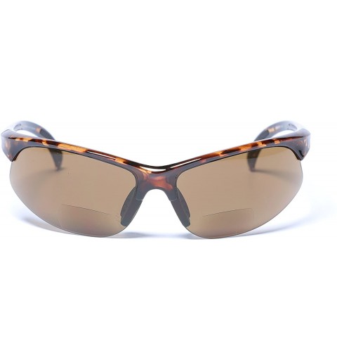 Wrap Pair Polarized Bifocal Sport Sunglasses - Black/Tortoise - CI18CW5UIH2 $39.26