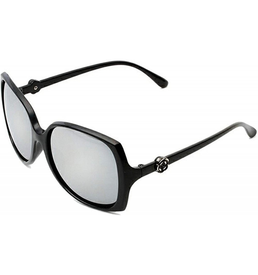 Sport Classic style Flower Sunglasses for Men or Women Plate Resin UV 400 Protection Sunglasses - Black White - C718SZU6RX6 $...