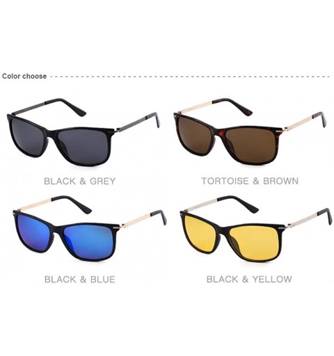 Goggle Unisex Polarized Square Sunglasses Retro Sun Glasses for Men or Women 1533 - Leopard Brown - CO18WK59Q74 $12.45