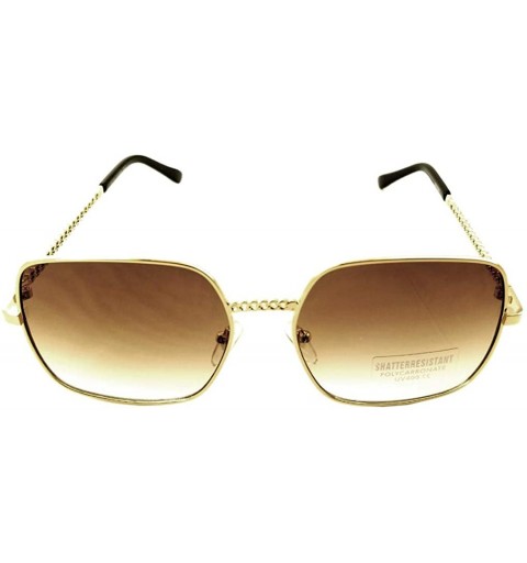 Cat Eye Cat Eye Frameless Sunglasses Vintage Mirrored Womens UV 400 - Brown - CK18EOMME92 $11.49
