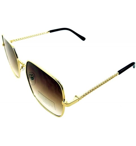 Cat Eye Cat Eye Frameless Sunglasses Vintage Mirrored Womens UV 400 - Brown - CK18EOMME92 $11.49
