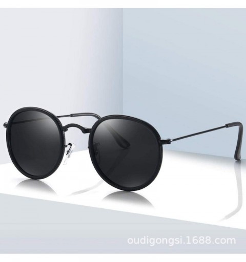 Oversized Polarized sunglasses men's fashion wild classic retro sunglasses European and American style - CU190N36G9G $31.04