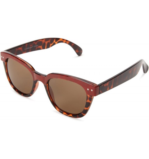 Round New School Wayfarer Sunglasses - Red & Tortoise - CO11GK1MALL $15.75
