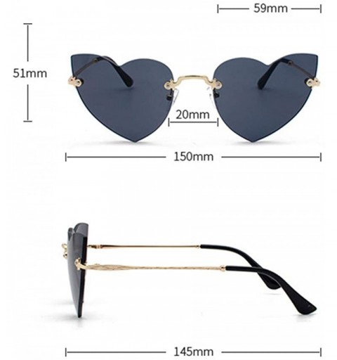 Square Polarized Personalized Rimless Sunglasses Mirrored Lens Goggle Eyewear With Metal Spectacles For Women Men - CH196HGR6...