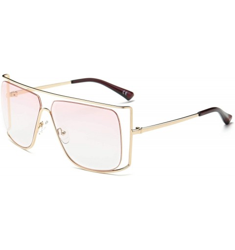 Square Women Square Oversize Sunglasses - Light Pink - CY18WUC47KX $18.09