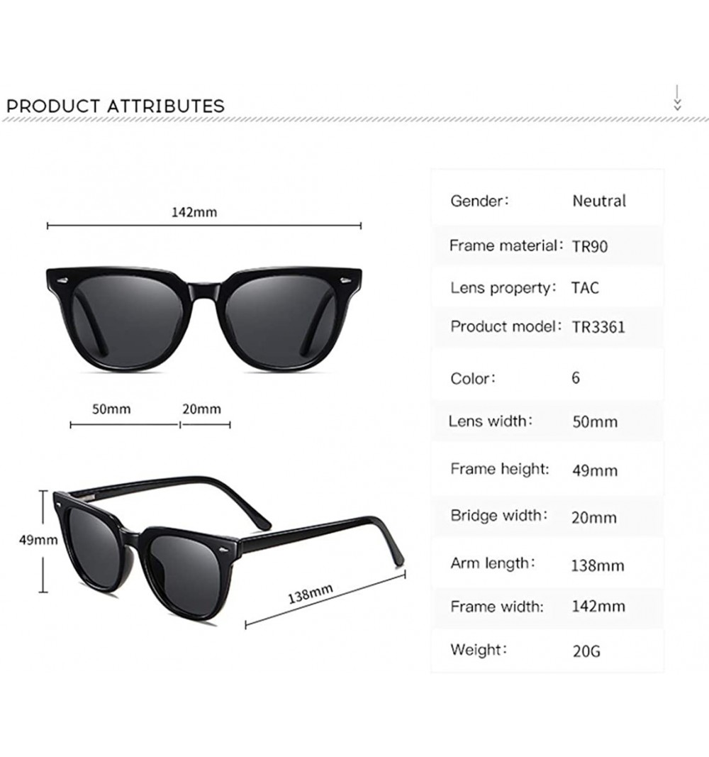 Classic Square Sunglasses Polarized Glasses for Men Women Goggles UV400 ...