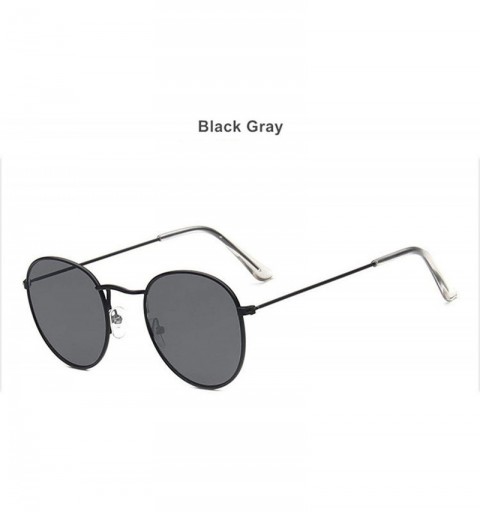 Square Round Mirror Sunglasses Men Women Shades Sun Glasses Retro Pink Lady Eyewear - Black Gray - CE198AHN4TW $63.42