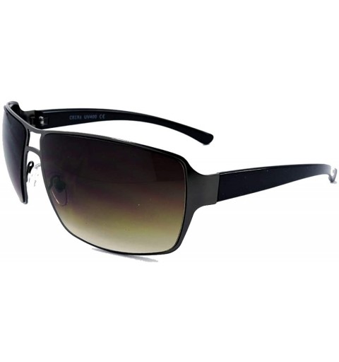 Aviator Aviators Mirrored Sunglasses Metal Frame Women Mens UV400 - Brown - Gold Frame - CY18EOLAW38 $10.20