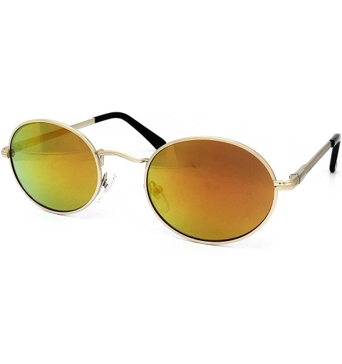 Sport 533 Premium Women Man Brand Designer Round Oval Style Mirrored Fashion Aviator Sunglasses - Orange - CE18GZTWZ8Y $27.39