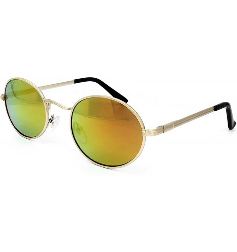 Sport 533 Premium Women Man Brand Designer Round Oval Style Mirrored Fashion Aviator Sunglasses - Orange - CE18GZTWZ8Y $14.06
