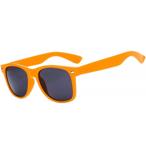 Oversized Classic Vintage 80's Style Sunglasses Colored plastic Frame for Mens or Womens - 1 Smoke Lens Orange - CU11QTP7P0P ...