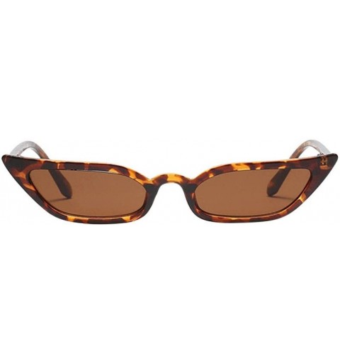 Square Hot Sale! Cat Eye Glasses-Women Fashion Ladies Vintage Sunglasses Retro Small Frame UV400 Eyewear (Brown) - Brown - CI...