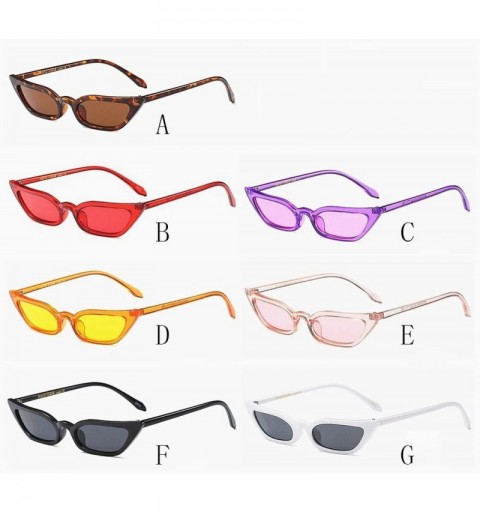 Square Hot Sale! Cat Eye Glasses-Women Fashion Ladies Vintage Sunglasses Retro Small Frame UV400 Eyewear (Brown) - Brown - CI...