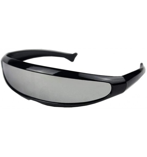 Oval Women Man Outdoor Fishtail Uni-Lens Sunglasses Riding Cycling Glasses Eyewear Classic Eye - Multicolor 2 - CG18S9Q2NMD $...