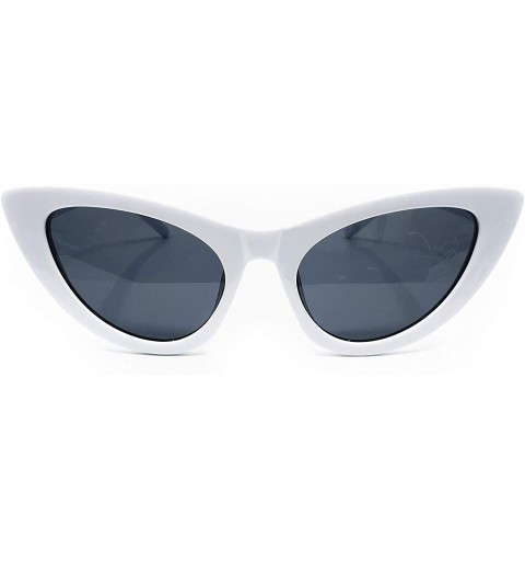 Oversized 8250 Clout Goggles Cat Eye Vintage Mod Style Retro Kurt Cobain Sunglasses - White - CM18IYMGR08 $15.18