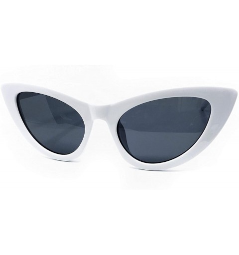 Oversized 8250 Clout Goggles Cat Eye Vintage Mod Style Retro Kurt Cobain Sunglasses - White - CM18IYMGR08 $15.18