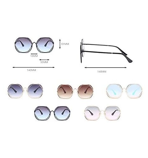 Aviator Fashion Sunglasses HD Lenses with Case Round Mesh PC Durable Frame UV Protection Driving Cycling - Grey - C718LDG34KI...
