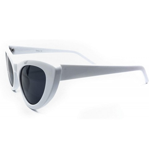 Oversized 8250 Clout Goggles Cat Eye Vintage Mod Style Retro Kurt Cobain Sunglasses - White - CM18IYMGR08 $15.18