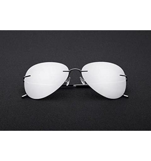 Round Metal No Screw Round Sunglasses For Men Women Ultralight - Pink - CL185I7TU6D $25.22