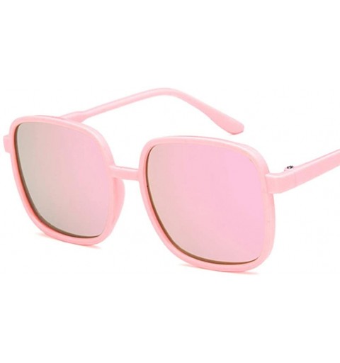 Square Unisex Sunglasses Fashion Bright Black Grey Drive Holiday Square Non-Polarized UV400 - Pink - CQ18RI0T0T3 $8.44