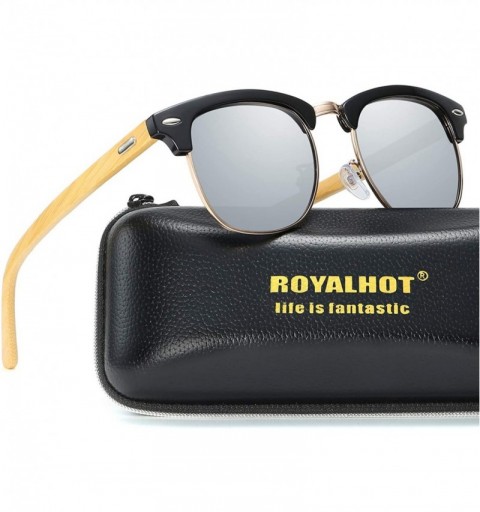 Wayfarer Polarized Square Sunglasses for Men Driving Wayfarer Sun Glasses Women - Gold Silver - CX194ALK3A4 $17.41