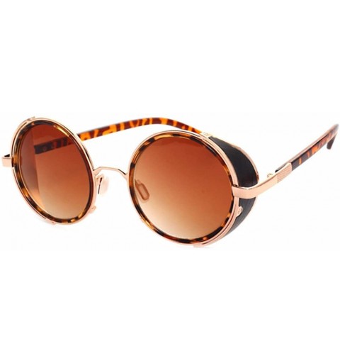 Goggle Side Sheld Steampunk Rock UV Protection Round Sunglasses For Women&Men - C7 - CQ12LWU9EWX $18.59