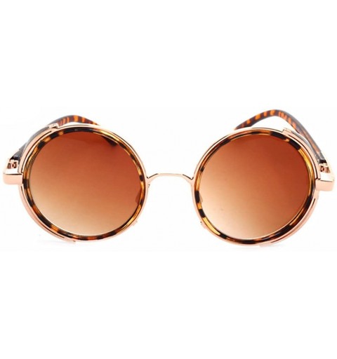 Goggle Side Sheld Steampunk Rock UV Protection Round Sunglasses For Women&Men - C7 - CQ12LWU9EWX $18.59