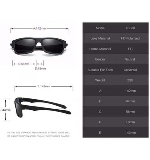 Aviator Sunglasses Men's Box Sunglasses Polarizing Sports Sunglasses - C - CP18QO3XE0T $32.64