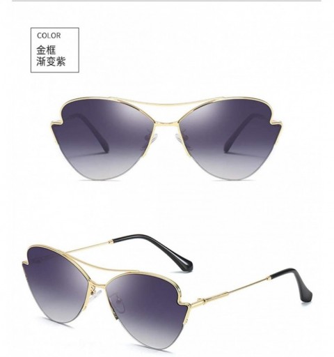Rimless Women'S Polarized Sunglasses Uv Protection Glasses Retro Fashion Sunglasses - CS18X7T09ZE $44.87