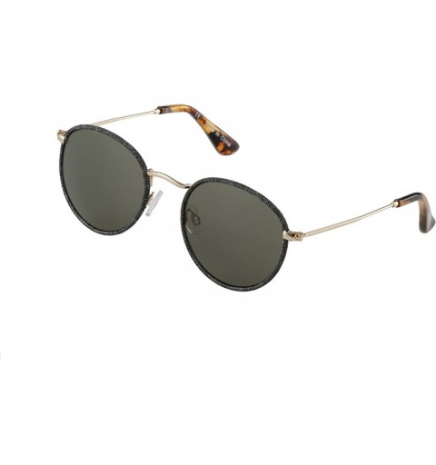 Butterfly Fedora Polarized Round Sunglasses - Matte Gold / Black - CW188KHKC6H $31.37