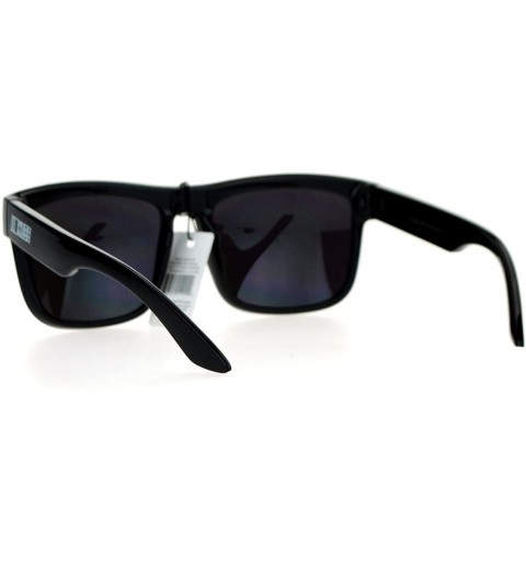 Wayfarer Mirrored Color Mirror Lens Horned Horn Rim Sport Sunglasses - Green - C212EO5PB2P $9.99