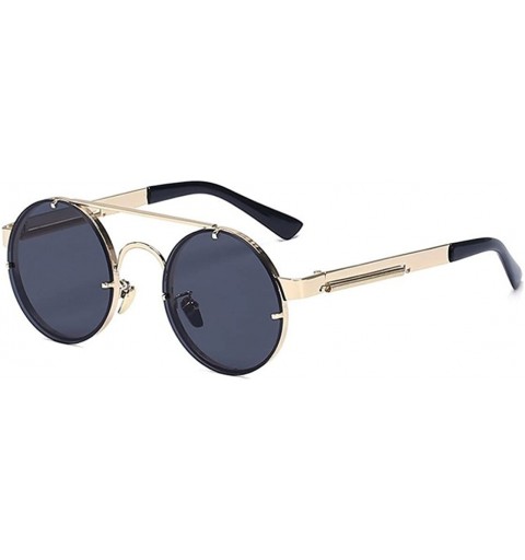 Oval Steam Punk Sunglasses Retro Round Sunglasses - C5 - CD1834EHDNA $27.09