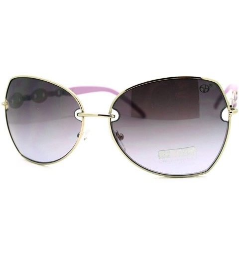 Butterfly Unique Metal Frame Butterfly Shape Sunglasses for Women - Silver Purple - CZ11G1TJ4N5 $9.82