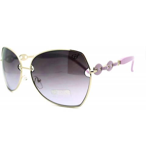 Butterfly Unique Metal Frame Butterfly Shape Sunglasses for Women - Silver Purple - CZ11G1TJ4N5 $9.82