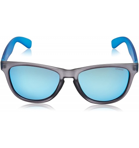 Rectangular Women's P8443S Polarized Wayfarer Sunglasses - Greyazure - CR1855NL3XI $49.20