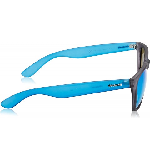 Rectangular Women's P8443S Polarized Wayfarer Sunglasses - Greyazure - CR1855NL3XI $49.20