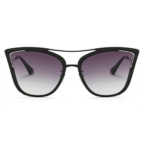 Oversized Cat Eye Vintage Sunglasses Women Brand Designer Metal Frame Sun Glasses Female Gradient Oversized Eyeglasses - CJ19...