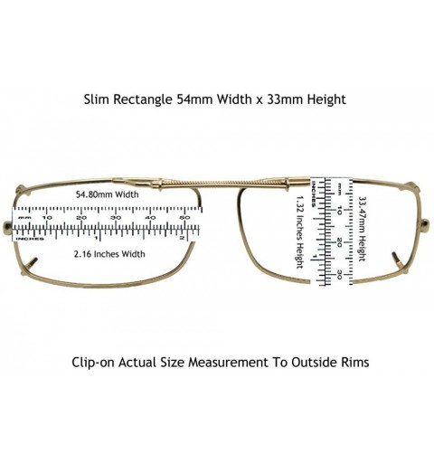 Rectangular Slim Rectangle Non Polarized Yellow Lens Clip on Sunglasses - Bronze-non Polarized Yellow Lens - CO18GCQRZLH $35.47