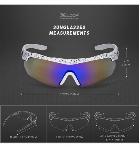 Shield Junior Teen Boys Age 12-18 Sunglasses Baseball Cycling Running Sports - White - Blue Mirror - CU1252TL455 $13.08