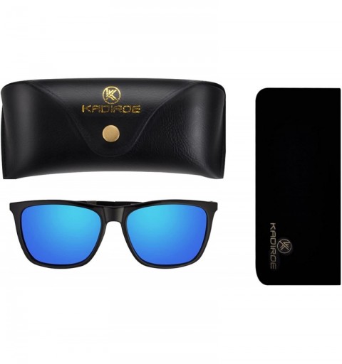 Square Fashion Sunglasses For Men Women Night Vision Driving Glasses Polarized Anti-glare Vintage Sun Glasses - C218EI5G3WS $...