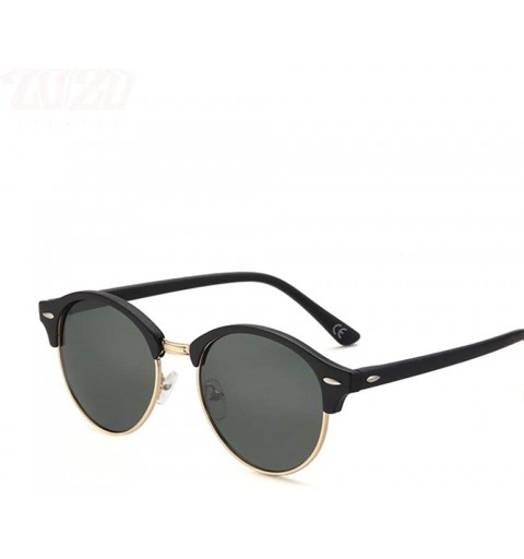 Aviator 20/20 Retro Rivet Polarized Sunglasses Men Classic Brand C01 Black Smoke - C03 Brown - C318XAIGW3W $30.23