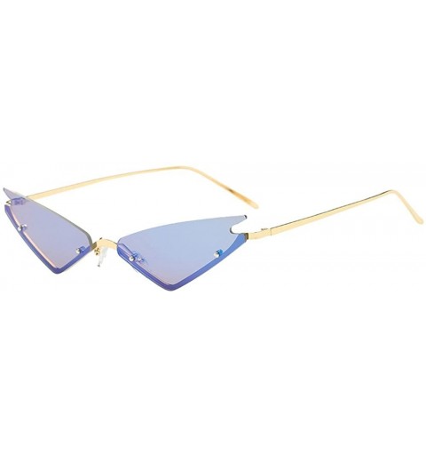 Cat Eye Women sunglasses polarized uv protection cat eyes small face mirror retro vintage - A - CU18T7TXU8Q $10.94