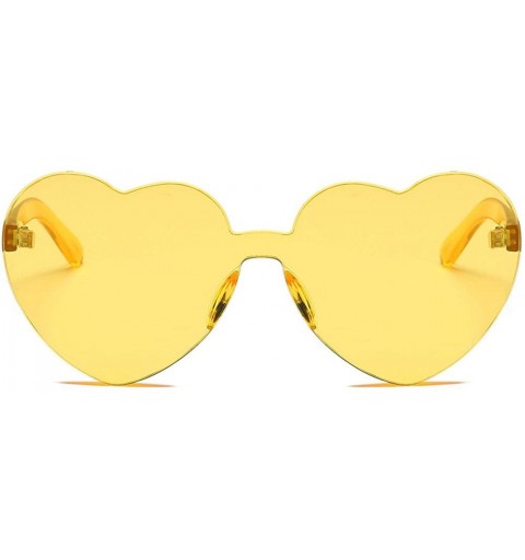 Oversized Sunglasses for Women Heart Sunglasses Vintage Sunglasses Retro Oversized Glasses Eyewear Rimless Sunglasses - D - C...
